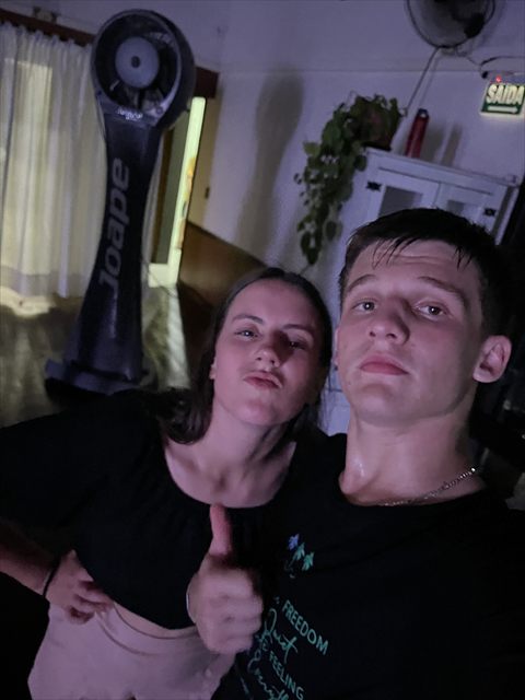 Nós dois juntos no dia em que tudo começou
